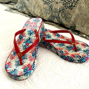 Tory Burch Wedge Flip Flops